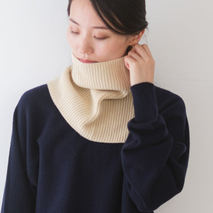 Cashmere Neck Warmer with Buttons