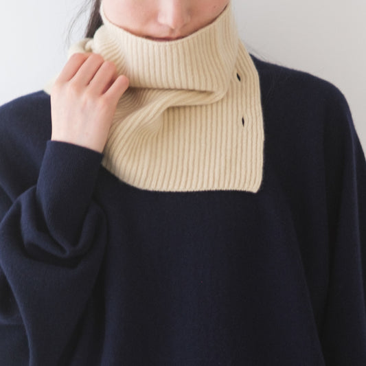 Cashmere Neck Warmer with Buttons