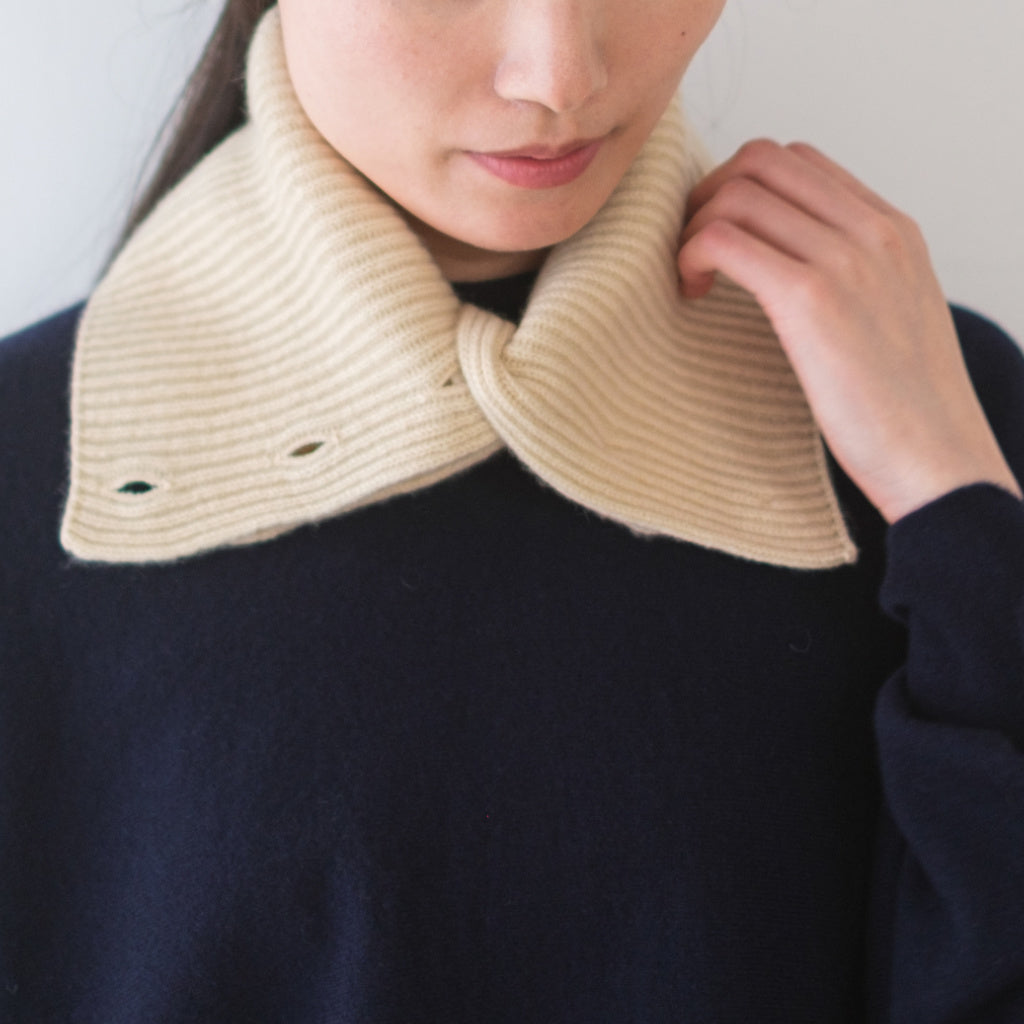 Cashmere Neck Warmer with Buttons