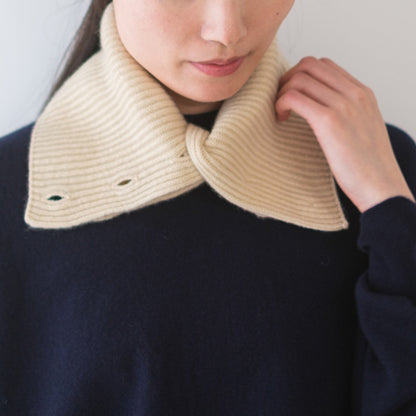 Cashmere Neck Warmer with Buttons