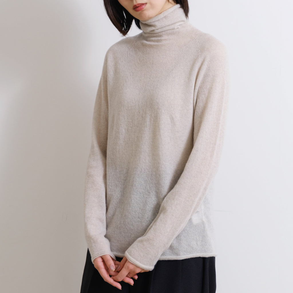 Cashmere Single Yarn Turtleneck Pullover