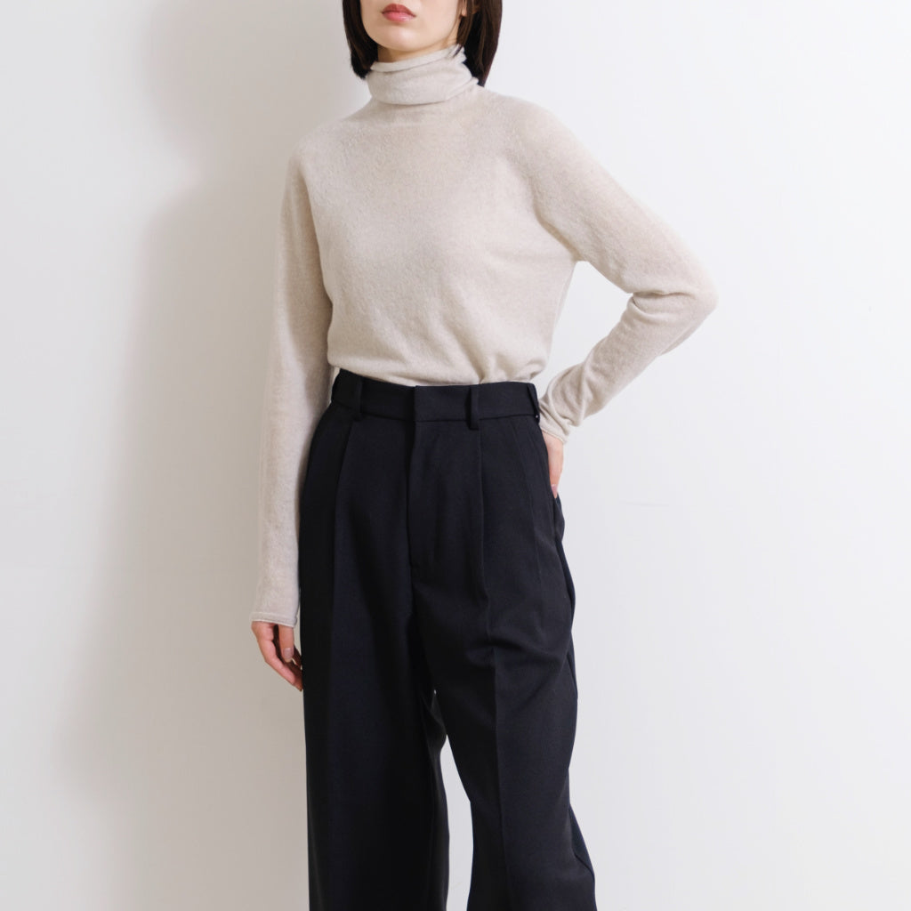 Cashmere Single Yarn Turtleneck Pullover