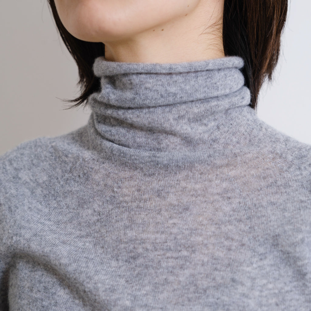 Cashmere Single Yarn Turtleneck Pullover