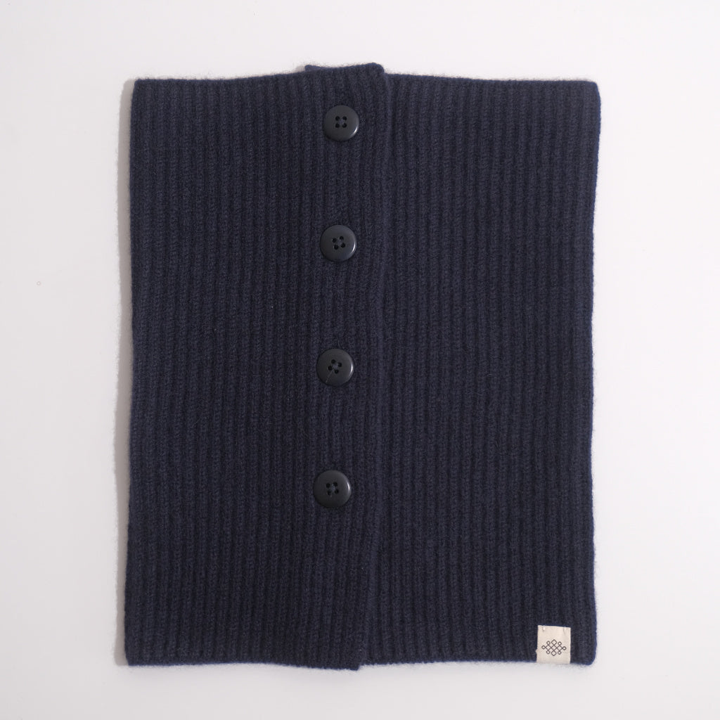 Cashmere Neck Warmer with Buttons