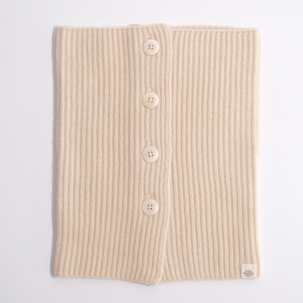 Cashmere Neck Warmer with Buttons
