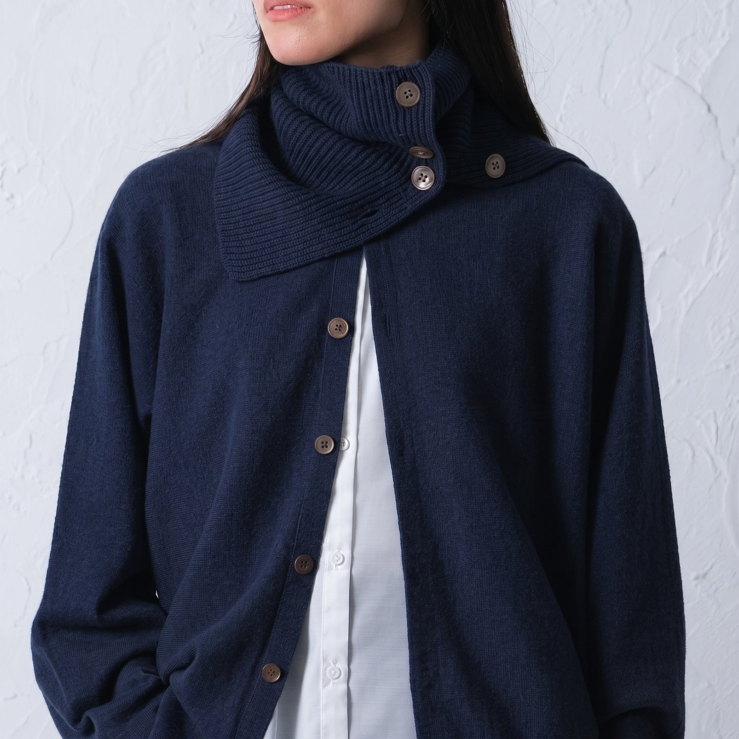 Cashmere Neck Warmer with Buttons